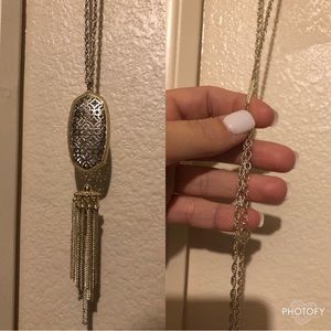 Kendra Scott Rhodium Filigree Necklace